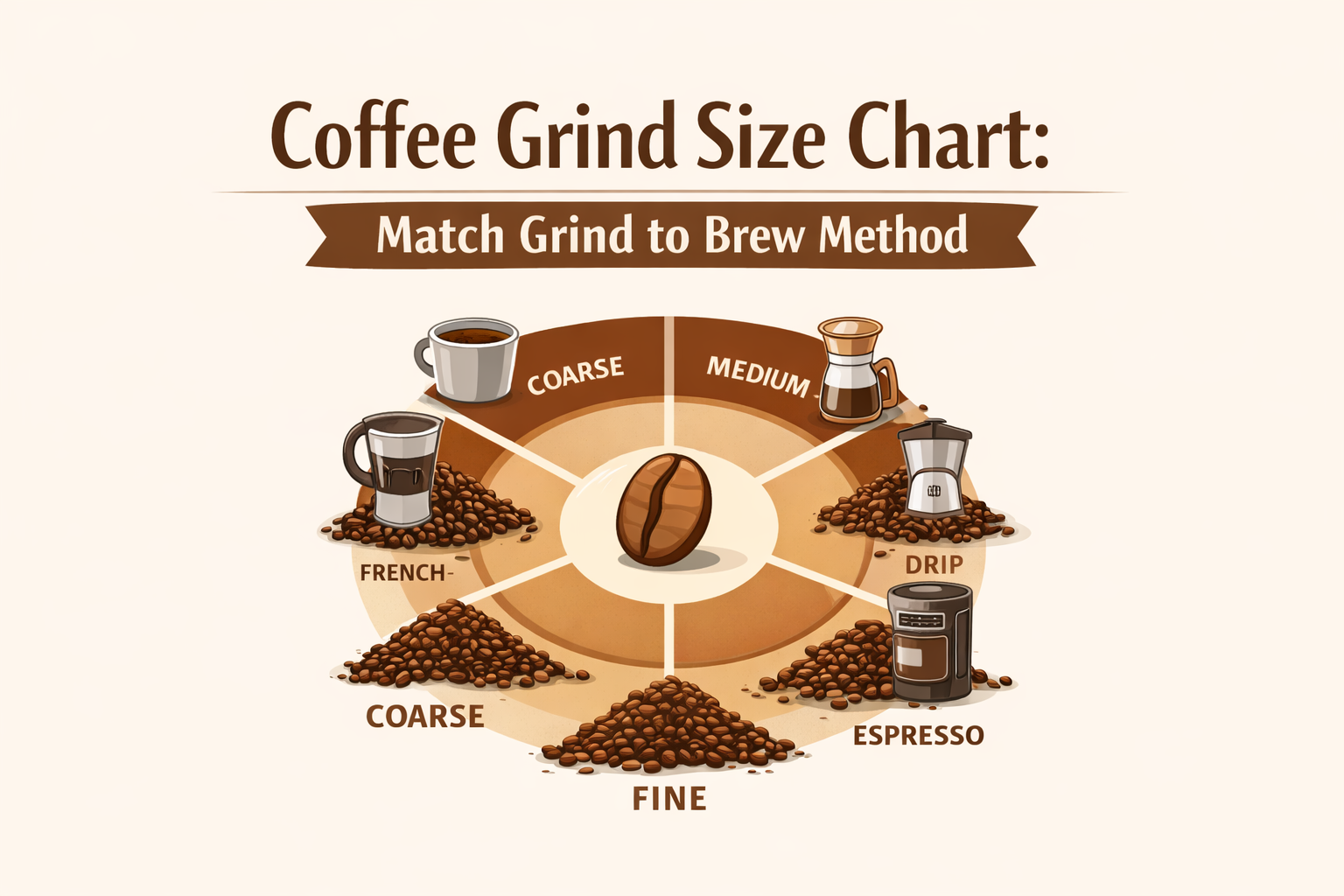 Coffee Grind Size Chart: Match Grind to Brew Method